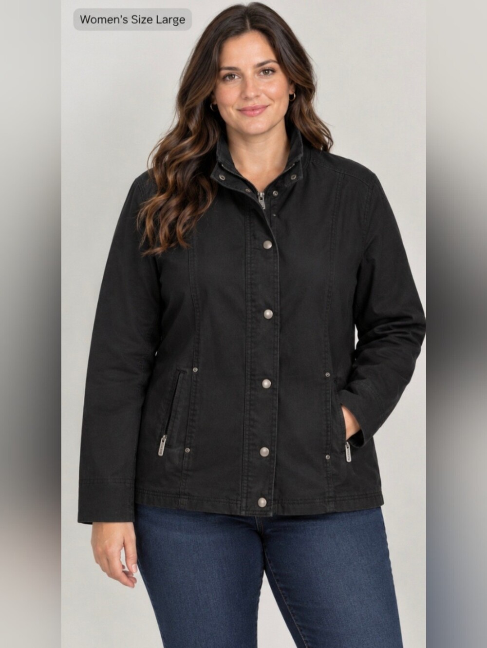 Classic Black Women's Utility Jacket